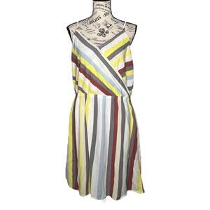 Market & Spruce (L) Liliana Surplice Dress - Stitch Fix Pocket Striped Blouson